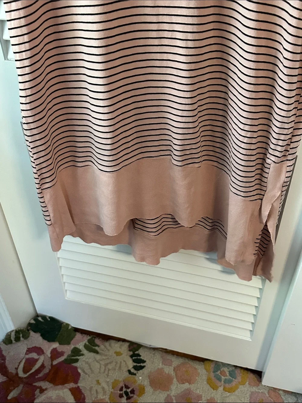 Easy summer striped tee shirt dress!